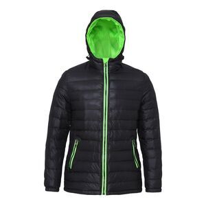 2786 Womens/Ladies  Water & Wind Resistant Padded Outdoor Zip up Jacket / Black/